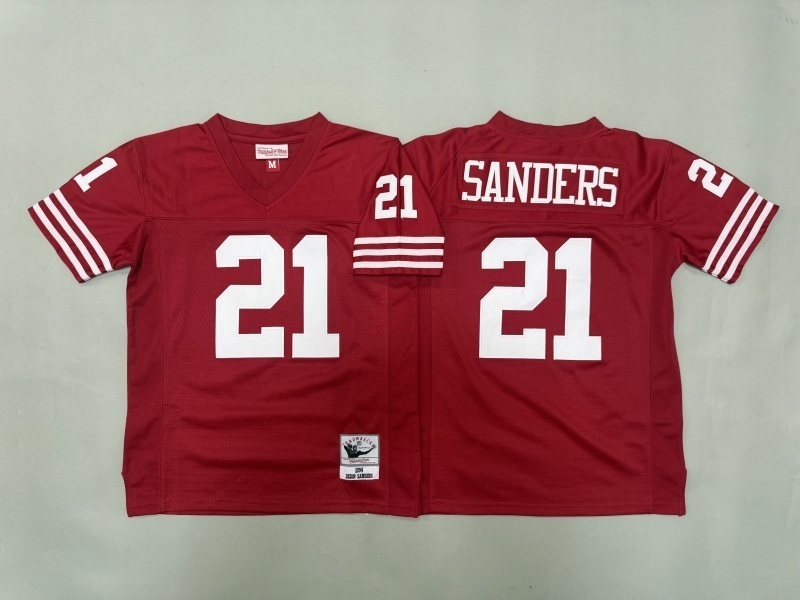 Youth San Francisco 49ers #21 Sanders Red Throwback Limited Nike NFL Jersey 01->youth nfl jersey->Youth Jersey